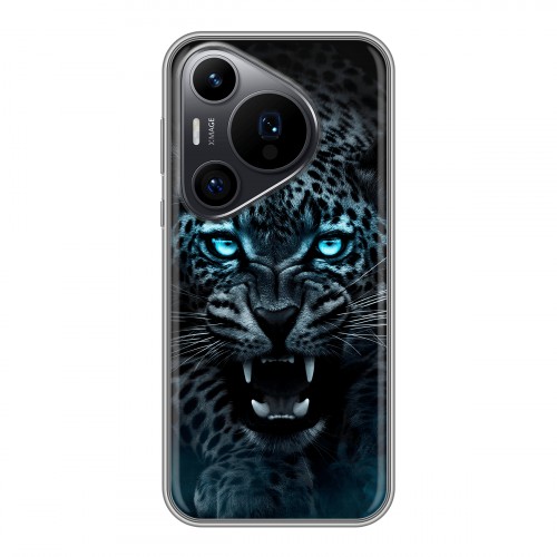 Дизайнерский силиконовый чехол для Huawei Pura 70 Pro Темный леопард