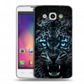 Дизайнерский пластиковый чехол для LG L60 Темный леопард
