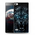 Дизайнерский пластиковый чехол для Lenovo Vibe X2 Темный леопард