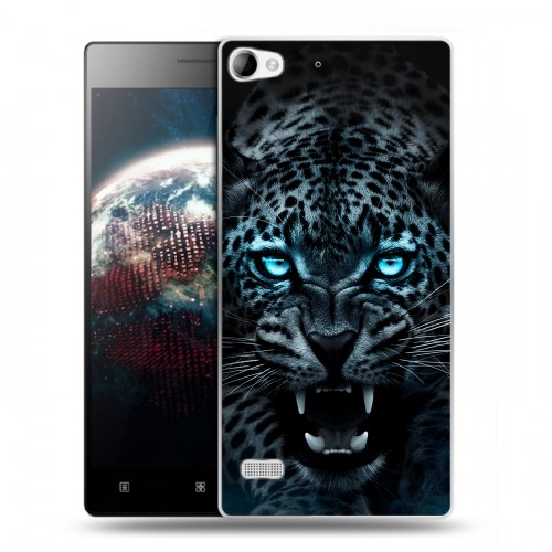 Дизайнерский пластиковый чехол для Lenovo Vibe X2 Темный леопард