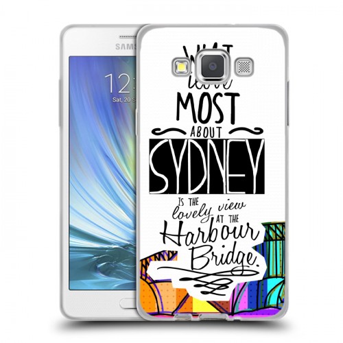 Дизайнерский пластиковый чехол для Samsung Galaxy A5 Городские символы