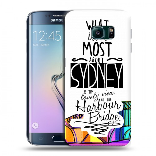 Дизайнерский пластиковый чехол для Samsung Galaxy S6 Edge Городские символы