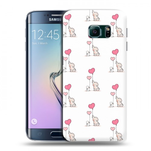 Дизайнерский пластиковый чехол для Samsung Galaxy S6 Edge Пастельные узоры