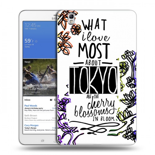 Дизайнерский силиконовый чехол для Samsung Galaxy Tab Pro 8.4 Городские символы