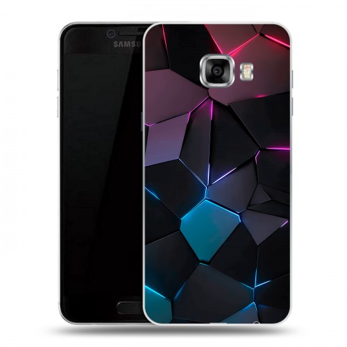 Дизайнерский пластиковый чехол для Samsung Galaxy C5 Геометрия неона