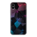 Дизайнерский силиконовый чехол для Iphone x10 Геометрия неона
