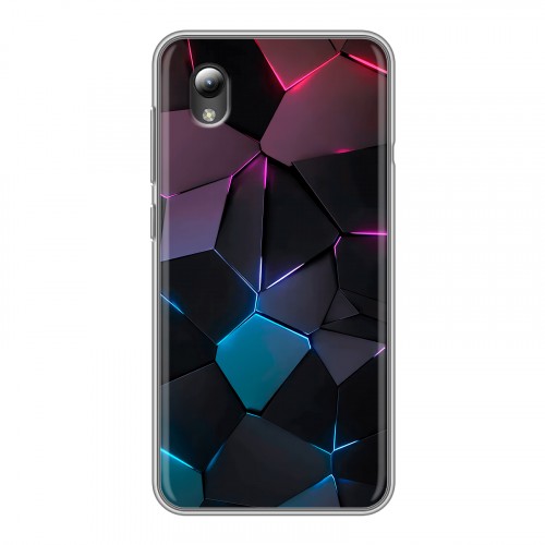 Дизайнерский силиконовый чехол для ZTE Blade A3 (2019) Геометрия неона