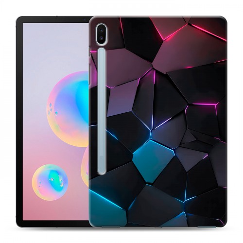 Дизайнерский силиконовый чехол для Samsung Galaxy Tab S6 Геометрия неона