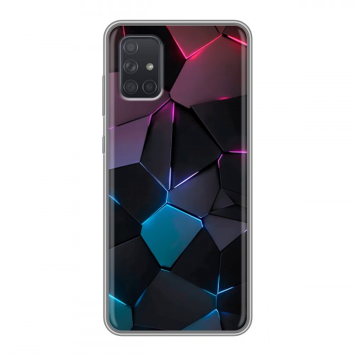 Дизайнерский силиконовый чехол для Samsung Galaxy A71 Геометрия неона