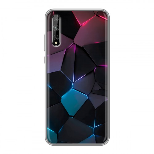 Дизайнерский силиконовый чехол для Huawei Y8p Геометрия неона