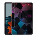 Дизайнерский силиконовый чехол для Samsung Galaxy Tab S7 Геометрия неона