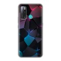 Дизайнерский силиконовый с усиленными углами чехол для Tecno Pouvoir 4 Геометрия неона