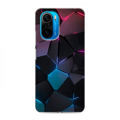 Дизайнерский силиконовый чехол для Xiaomi Poco F3 Геометрия неона