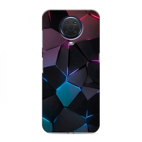 Дизайнерский силиконовый с усиленными углами чехол для Nokia G20 Геометрия неона