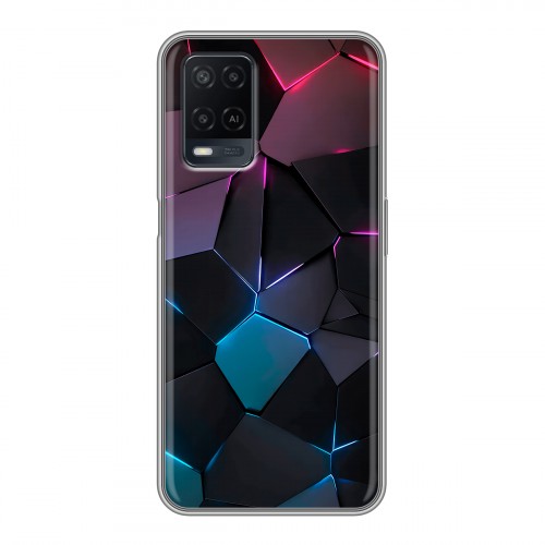 Дизайнерский силиконовый чехол для OPPO A54 Геометрия неона