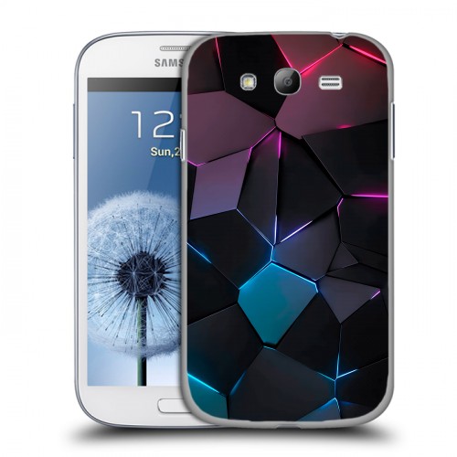 Дизайнерский пластиковый чехол для Samsung Galaxy Grand Геометрия неона