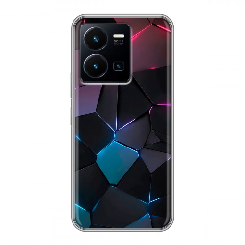 Дизайнерский силиконовый чехол для Vivo Y35 Геометрия неона