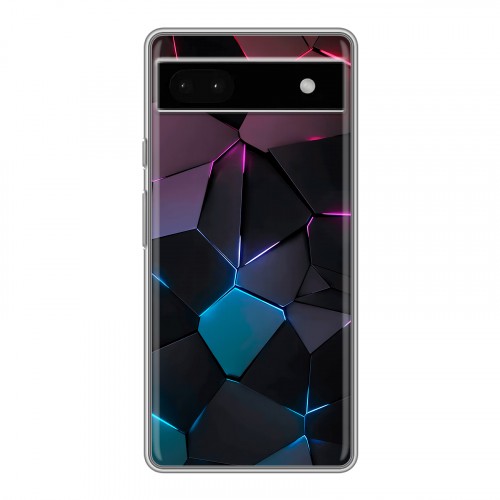 Дизайнерский силиконовый чехол для Google Pixel 6a Геометрия неона