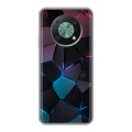 Дизайнерский силиконовый с усиленными углами чехол для Huawei Nova Y90 Геометрия неона