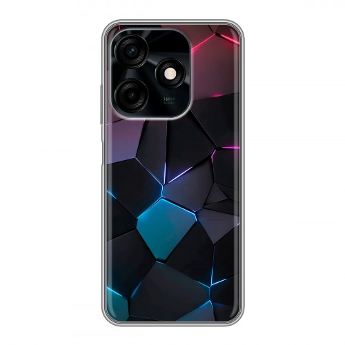 Дизайнерский силиконовый чехол для Tecno Spark 10C Геометрия неона