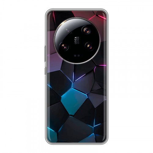 Дизайнерский силиконовый чехол для Xiaomi 13 Ultra Геометрия неона