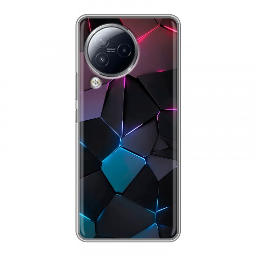 Дизайнерский силиконовый чехол для Xiaomi Civi 3 Геометрия неона