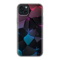 Дизайнерский силиконовый чехол для Iphone 15 Plus Геометрия неона