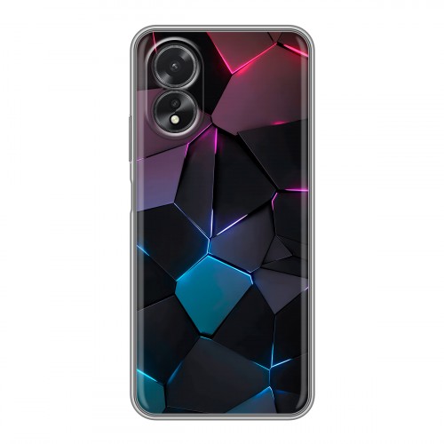 Дизайнерский силиконовый чехол для OPPO A38 4G Геометрия неона