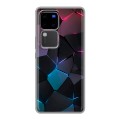 Дизайнерский силиконовый чехол для Vivo V30 Pro Геометрия неона