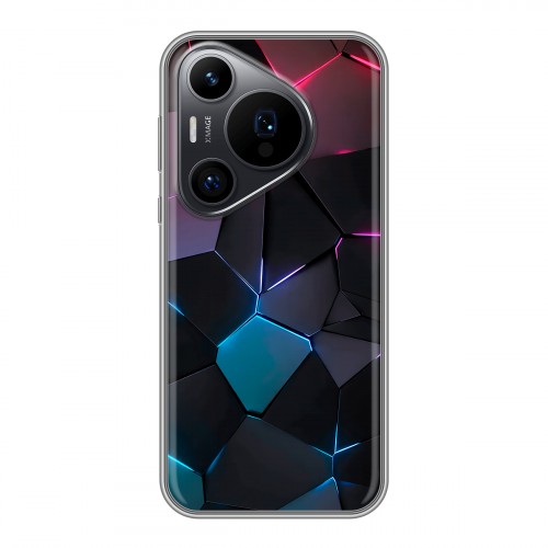 Дизайнерский силиконовый чехол для Huawei Pura 70 Pro Геометрия неона