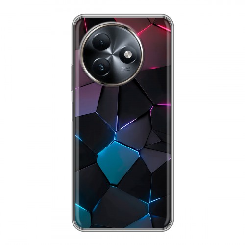 Дизайнерский силиконовый чехол для Itel S24 Геометрия неона