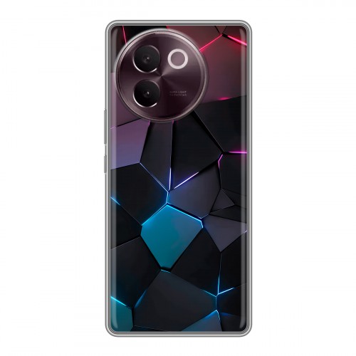 Дизайнерский пластиковый чехол для Vivo V30e Геометрия неона