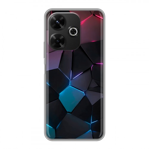 Дизайнерский силиконовый чехол для RedMi 13 4G Геометрия неона