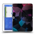 Дизайнерский силиконовый чехол для Samsung Galaxy Tab 4 10.1 Геометрия неона