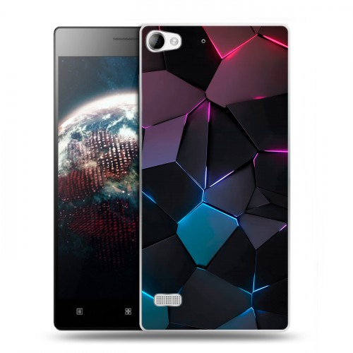 Дизайнерский пластиковый чехол для Lenovo Vibe X2 Геометрия неона