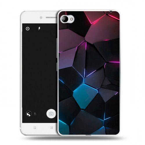 Дизайнерский пластиковый чехол для Lenovo S90 Геометрия неона