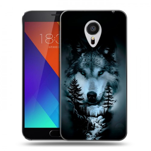 Дизайнерский пластиковый чехол для Meizu MX5 Лесной волк