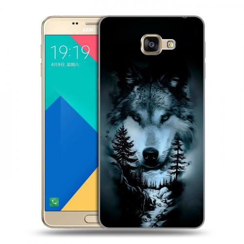 Дизайнерский силиконовый чехол для Samsung Galaxy A9 Лесной волк