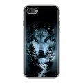 Дизайнерский силиконовый чехол для Iphone 7 Лесной волк