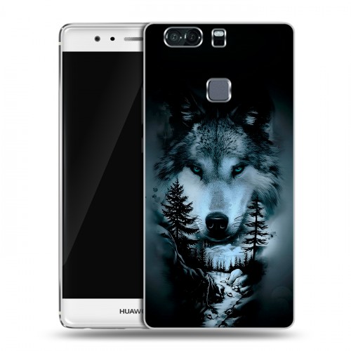 Дизайнерский пластиковый чехол для Huawei P9 Plus Лесной волк