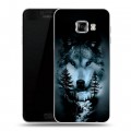Дизайнерский пластиковый чехол для Samsung Galaxy C5 Лесной волк