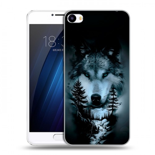 Дизайнерский пластиковый чехол для Meizu U20 Лесной волк