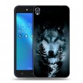 Дизайнерский силиконовый чехол для Asus ZenFone Live Лесной волк