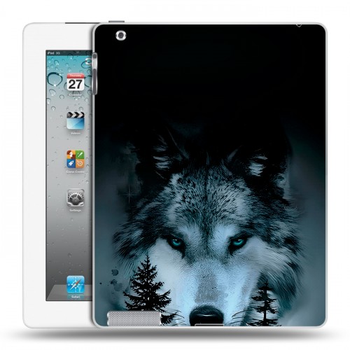 Дизайнерский пластиковый чехол для Ipad 2/3/4 Лесной волк