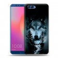 Дизайнерский пластиковый чехол для Huawei Honor View 10 Лесной волк