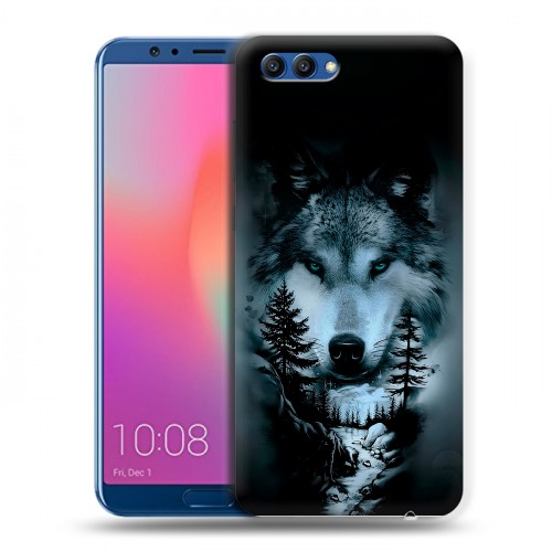 Дизайнерский пластиковый чехол для Huawei Honor View 10 Лесной волк