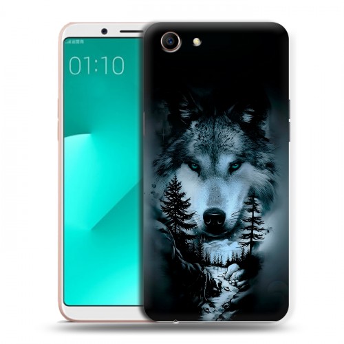 Дизайнерский пластиковый чехол для OPPO A83 Лесной волк