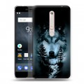 Дизайнерский пластиковый чехол для Nokia 6 (2018) Лесной волк