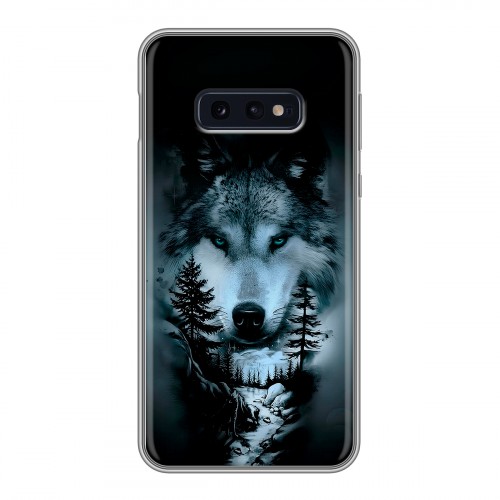 Дизайнерский силиконовый чехол для Samsung Galaxy S10e Лесной волк