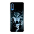 Дизайнерский силиконовый чехол для Samsung Galaxy A50 Лесной волк